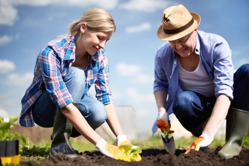 Commercial soft landscaping and entrance planting in Yiewsley