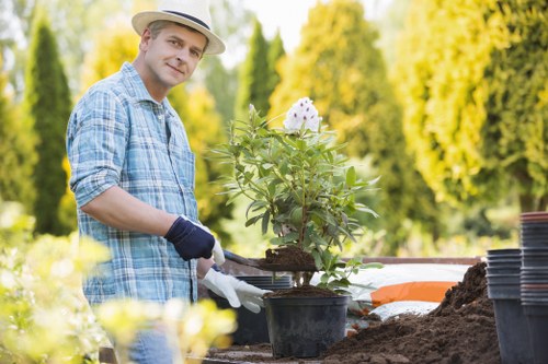 Green waste and materials managed on a landscaping site